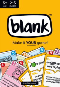 Blank board game cover