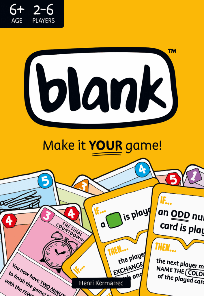Blank board game cover