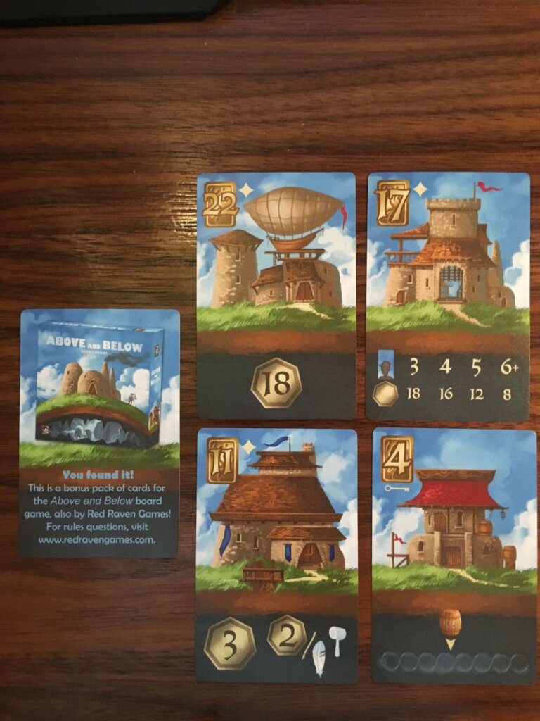 Above and Below: Megaland Bonus Cards board game cover