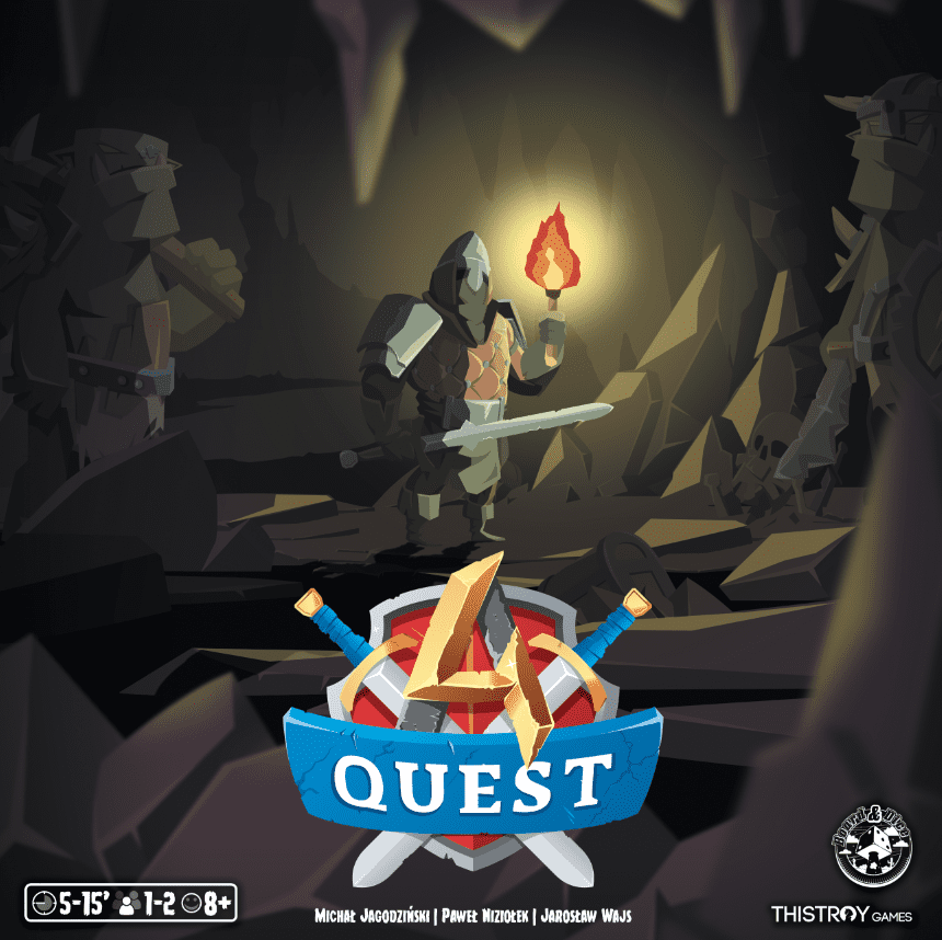 A4 Quest board game cover