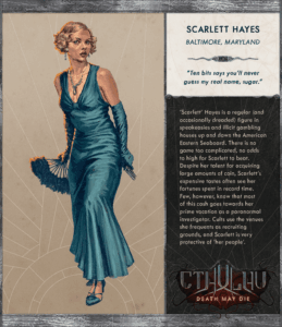 Cthulhu: Death May Die – Scarlett Hayes board game cover