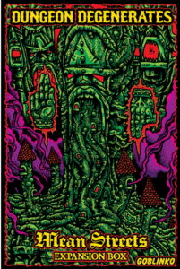Dungeon Degenerates: Mean Streets Expansion Box board game cover