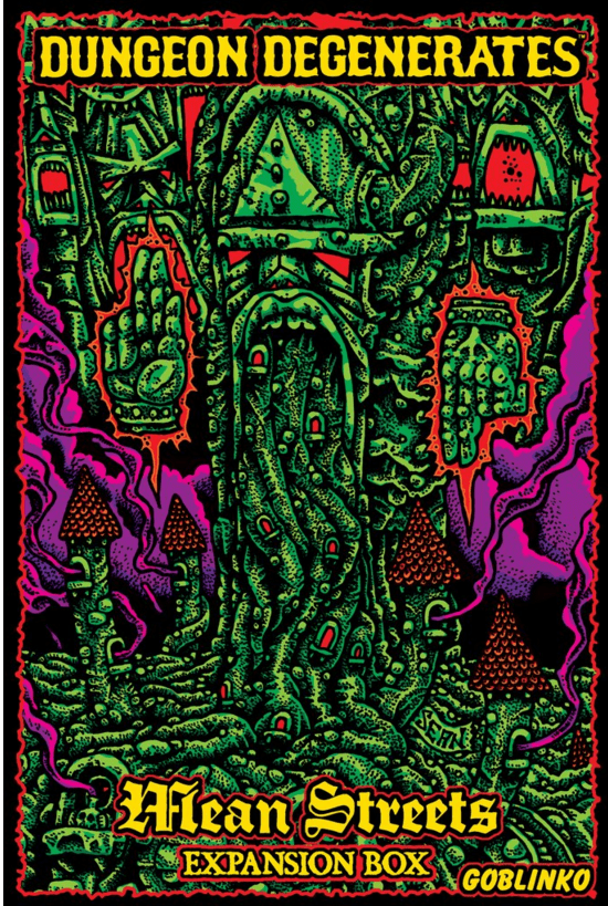 Dungeon Degenerates: Mean Streets Expansion Box board game cover