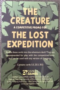 The Lost Expedition: The Creature – Competitive Promo board game cover