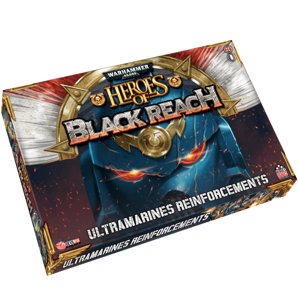 Warhammer 40,000: Heroes of Black Reach – Ultramarines Reinforcements board game cover