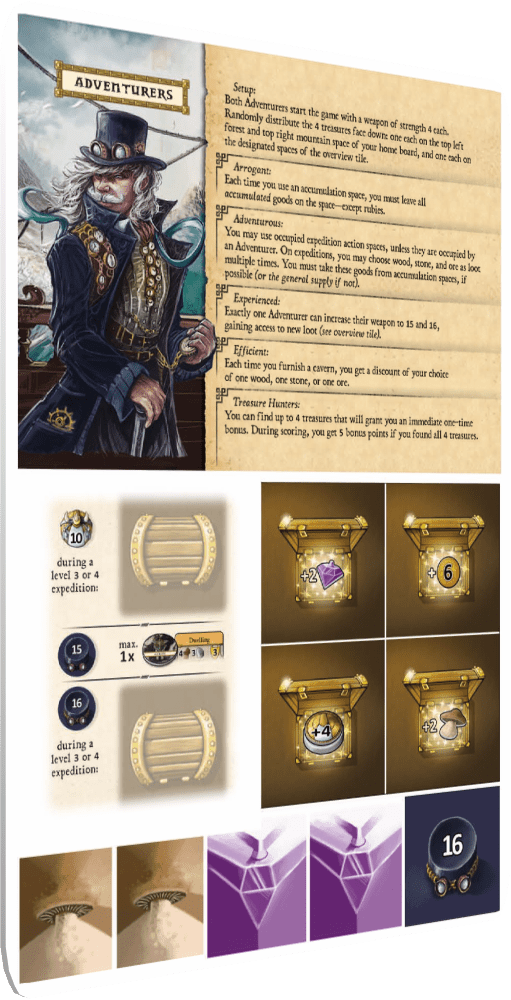 Caverna: The Forgotten Folk – Adventurers Promo board game cover
