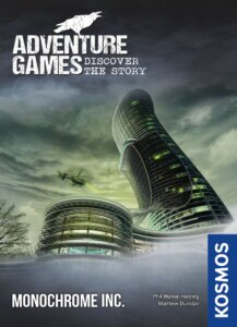 Adventure Games: Monochrome Inc. board game cover