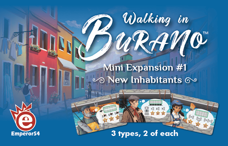 Walking in Burano: Mini Expansion 1 – New Inhabitants board game cover