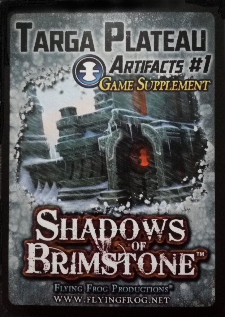 Shadows of Brimstone: Targa Plateau Artifacts #1 Game Supplement board game cover