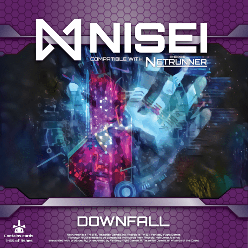 Downfall: Ashes – Part 1 (fan expansion for Android: Netrunner) board game cover