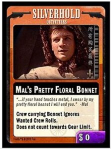 Firefly: The Game – Mal’s Pretty Floral Bonnet Promo Card board game cover