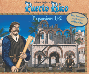 Puerto Rico: Expansions 1&2 – The New Buildings & The Nobles board game cover