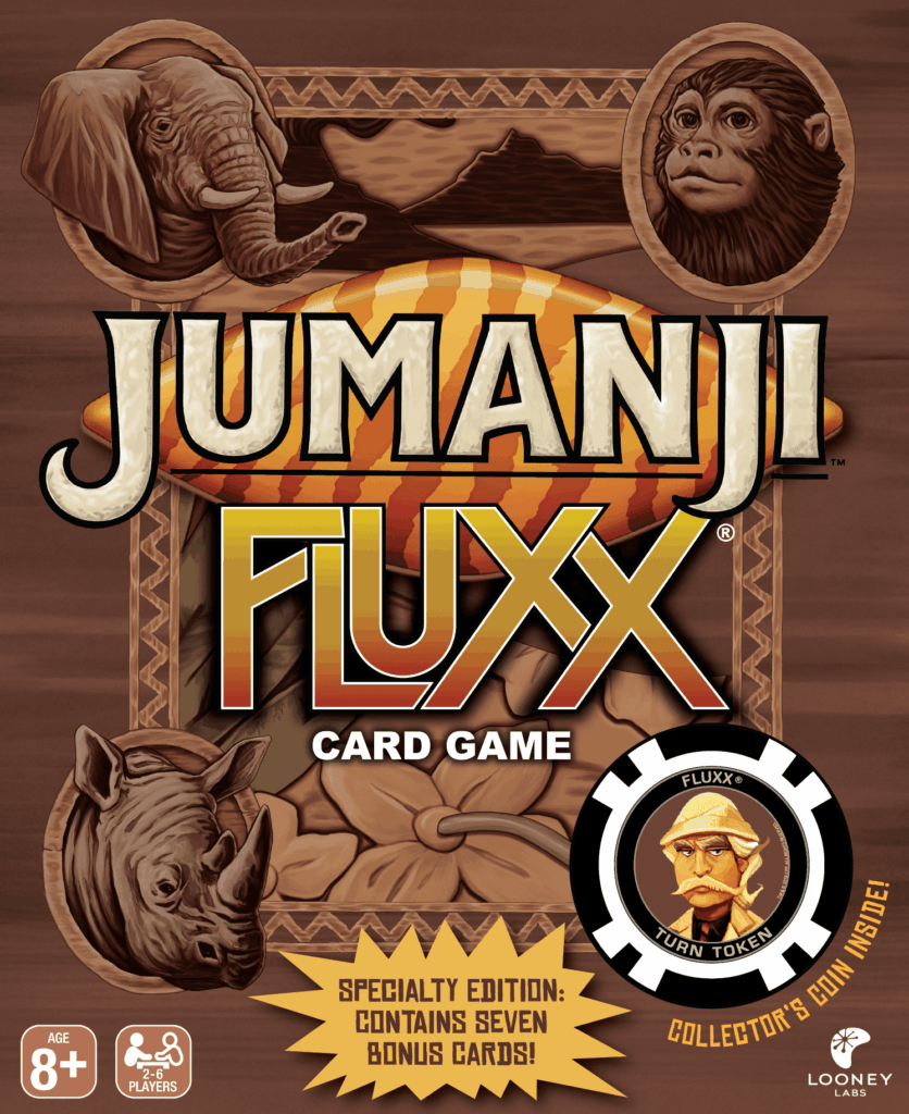 Jumanji Fluxx board game cover