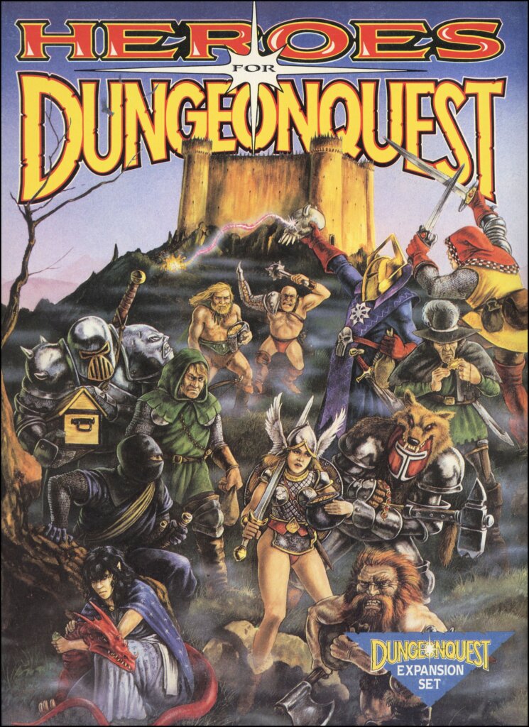 Heroes for Dungeonquest board game cover