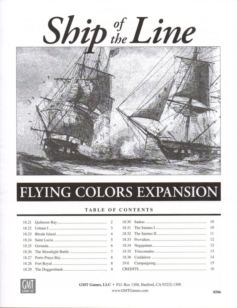 Flying Colors: Ship of the Line board game cover