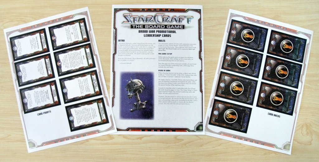 StarCraft: Brood War Promotional Leadership Cards board game cover