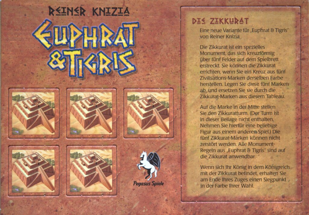 Euphrat & Tigris: Die Zikkurat board game cover