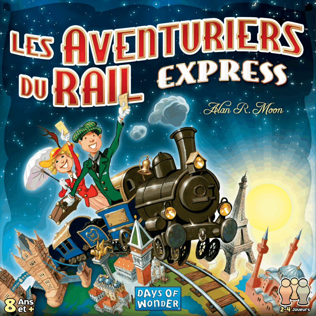 Les Aventuriers du Rail Express board game cover
