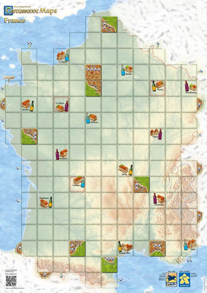 Carcassonne: Maps – France board game cover