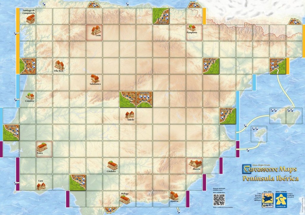 Carcassonne Maps: Península Ibérica board game cover