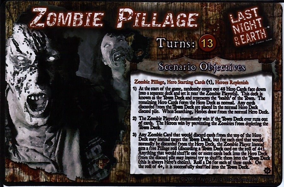 Last Night on Earth ‘Zombie Pillage’ Supplement board game cover