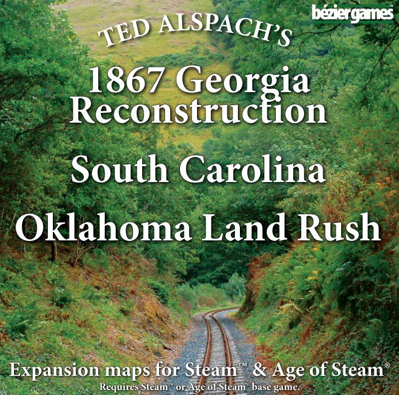 Age of Steam Expansion: 1867 Georgia Reconstruction, South Carolina & Oklahoma Land Rush board game cover