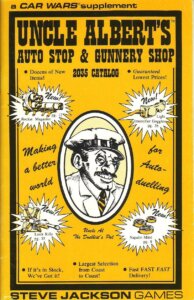Uncle Albert’s Auto Stop & Gunnery Shop 2035 Catalog board game cover