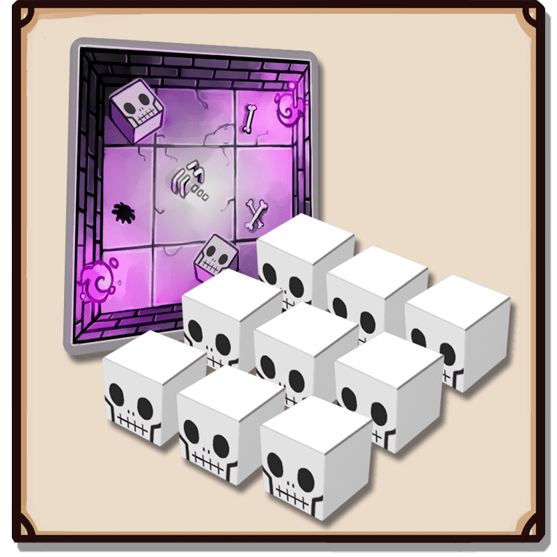 Dungeon Drop: Skeleton Skulls Mini-Expansion board game cover