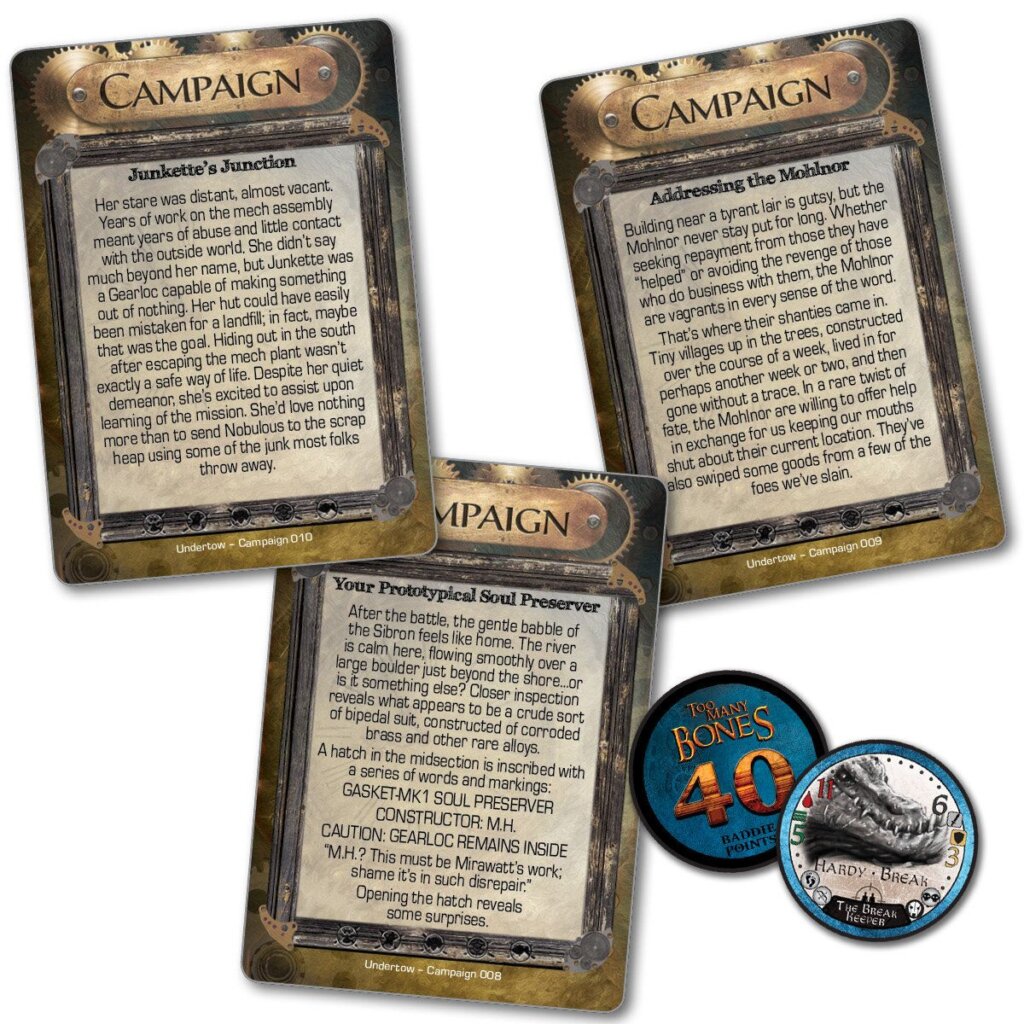 Too Many Bones: The Break Keeper and Undertow Campaign+ Card Pack board game cover
