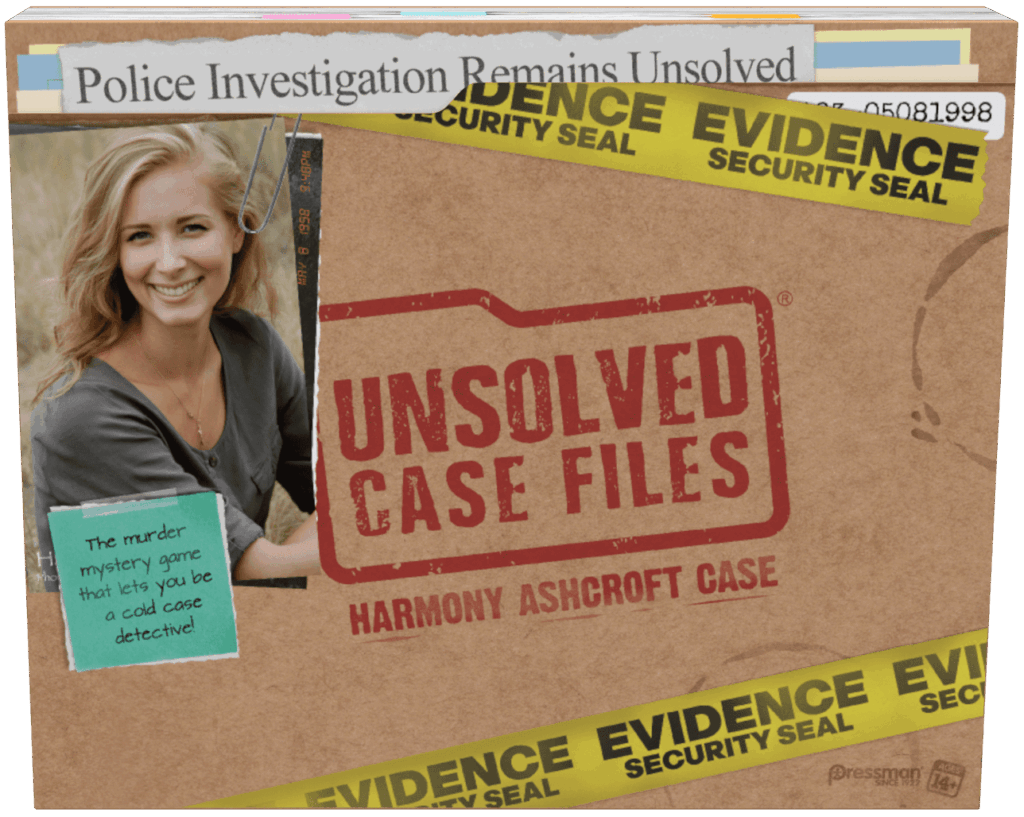 Unsolved Case Files: Harmony Ashcroft board game cover