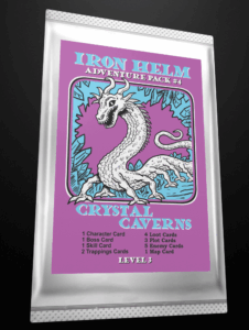 Iron Helm: Adventure Pack #4 – Crystal Caverns board game cover