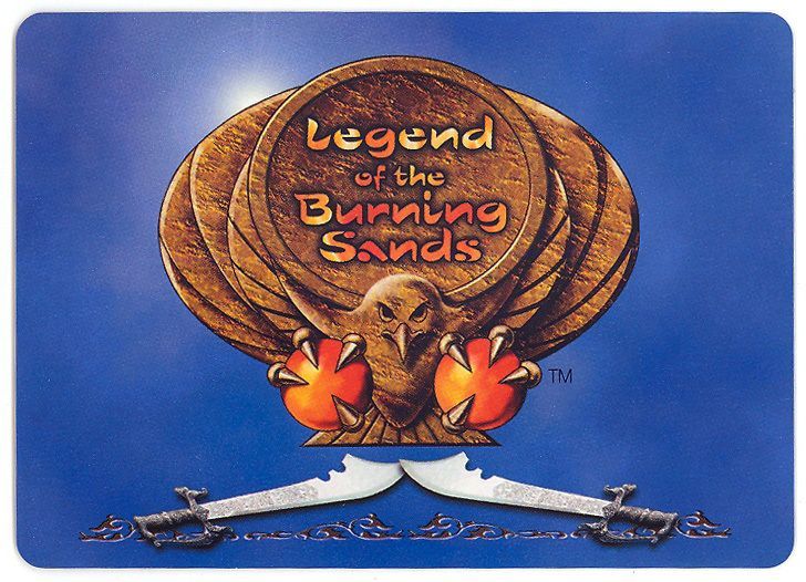 Legend of the Burning Sands board game cover