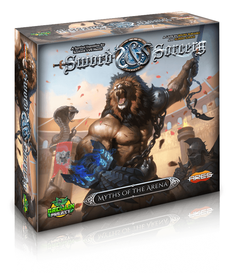 Sword & Sorcery: Myths of the Arena board game cover