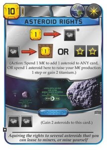 Terraforming Mars: Asteroid Rights Promo Card board game cover