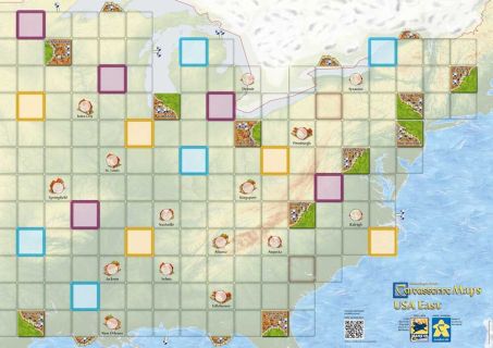 Carcassonne Maps: USA East board game cover