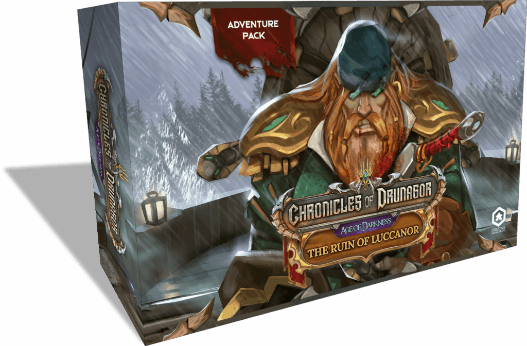 Chronicles of Drunagor: Age of Darkness – The Ruin of Luccanor board game cover