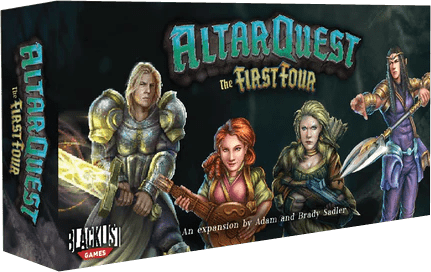 Altar Quest: The First Four Hero Pack board game cover