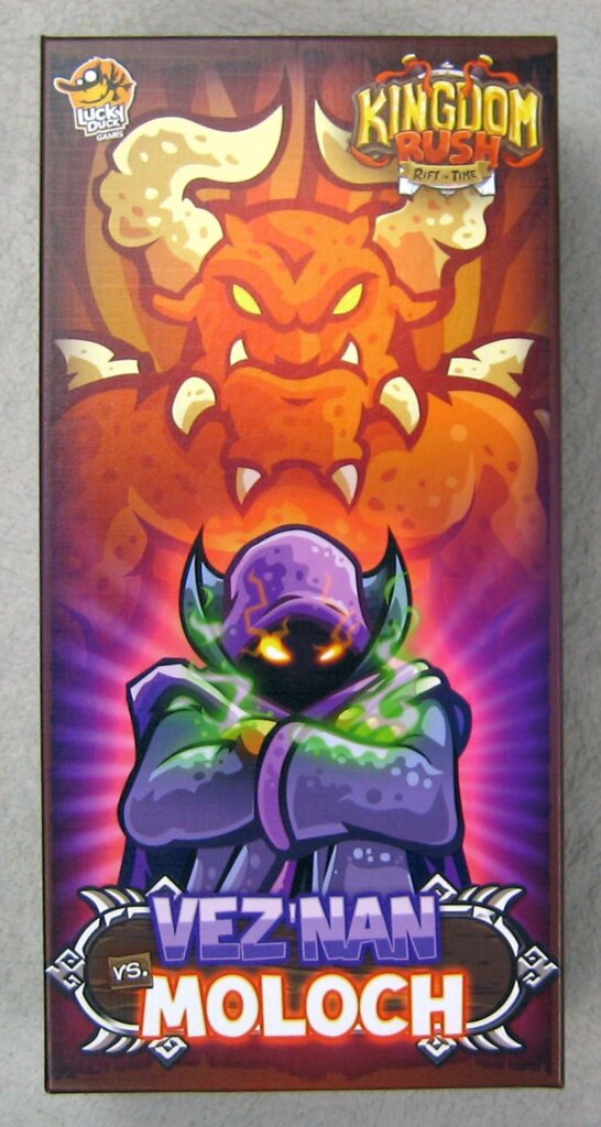 Kingdom Rush: Rift in Time – Vez’nan vs. Moloch board game cover
