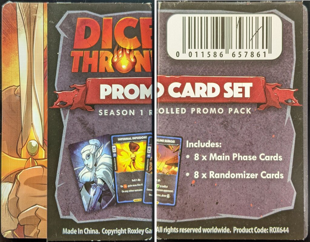 Dice Throne: Promo Card Set – Season 1 Rerolled Promo Pack board game cover