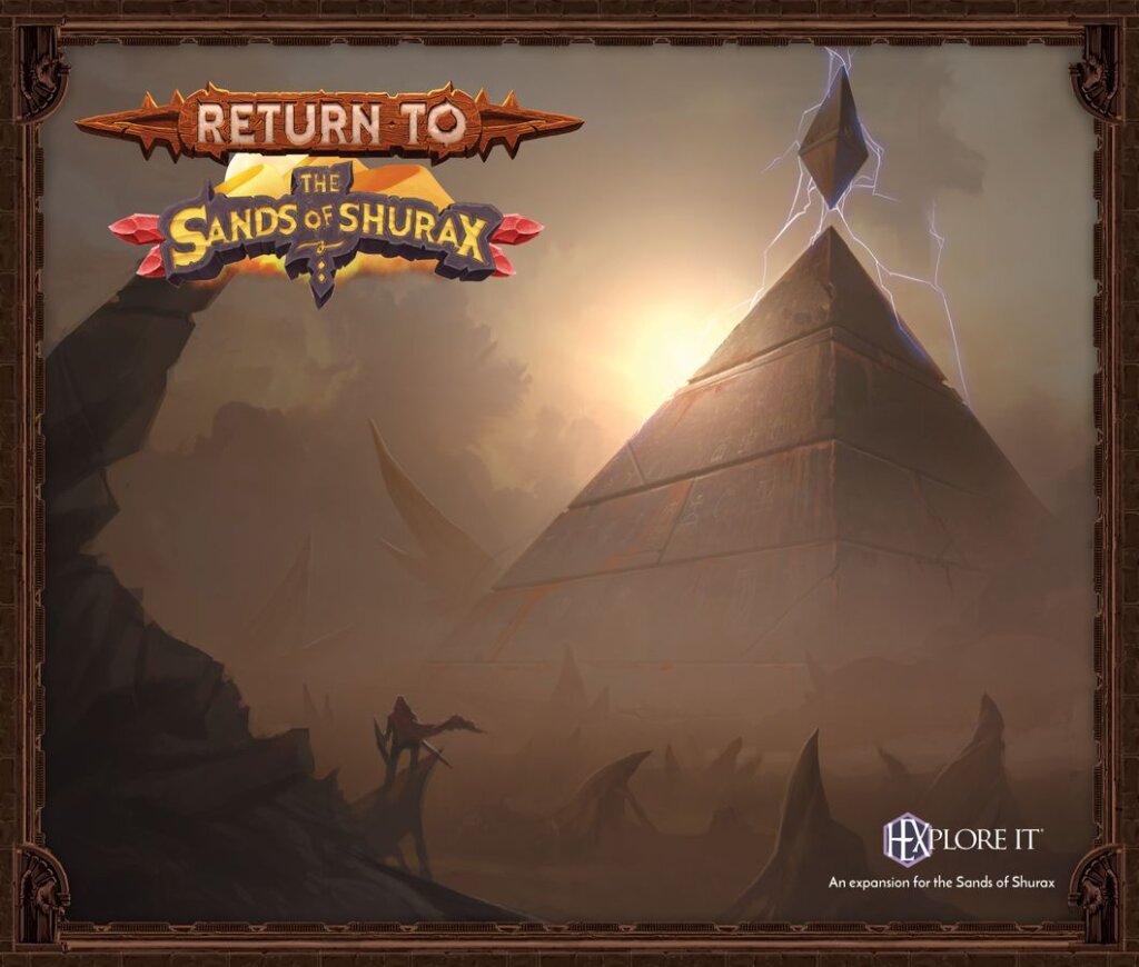 HEXplore It: The Sands of Shurax – Return to the Sands of Shurax board game cover