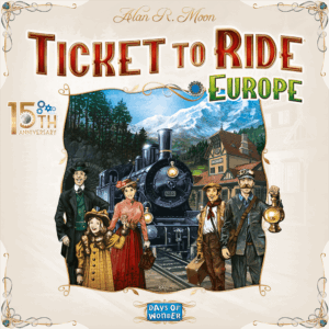 Ticket to Ride: Europe – 15th Anniversary board game cover