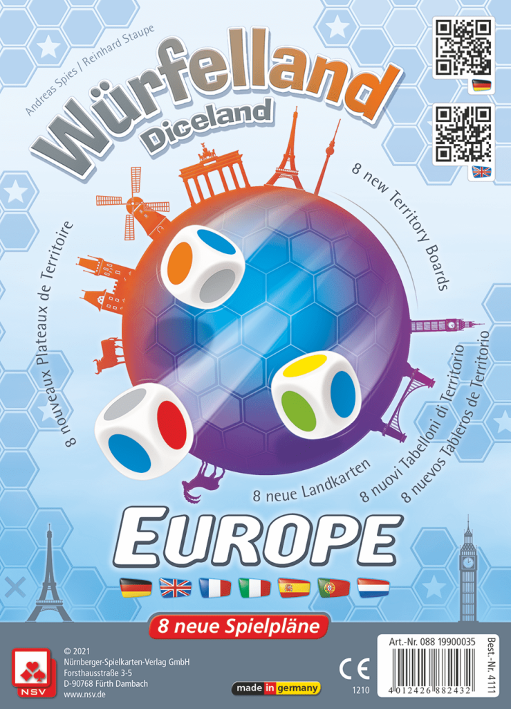 Würfelland: Europe board game cover