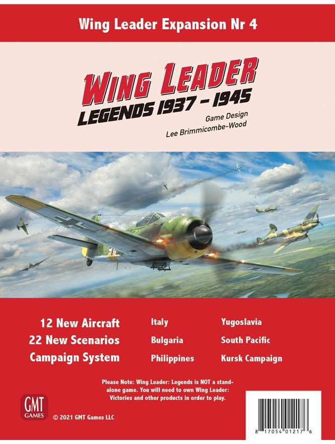 Wing Leader: Legends 1937-1945 board game cover
