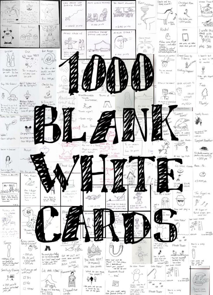 1000 Blank White Cards board game cover