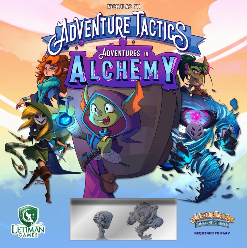 Adventure Tactics: Adventures in Alchemy board game cover
