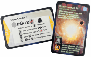 Beyond the Sun: Sagittarius A and Beta Colony Promo Cards board game cover