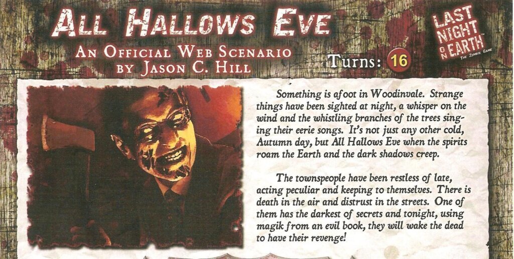 Last Night on Earth ‘All Hallows Eve’ Scenario board game cover