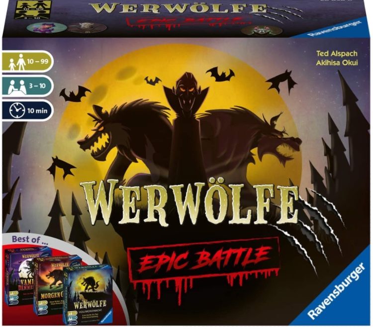 One Night Ultimate Werewolf: Epic Battle board game cover