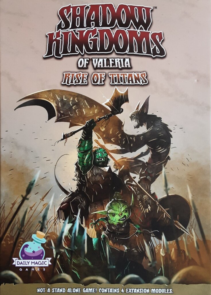 Shadow Kingdoms of Valeria: Rise of Titans board game cover