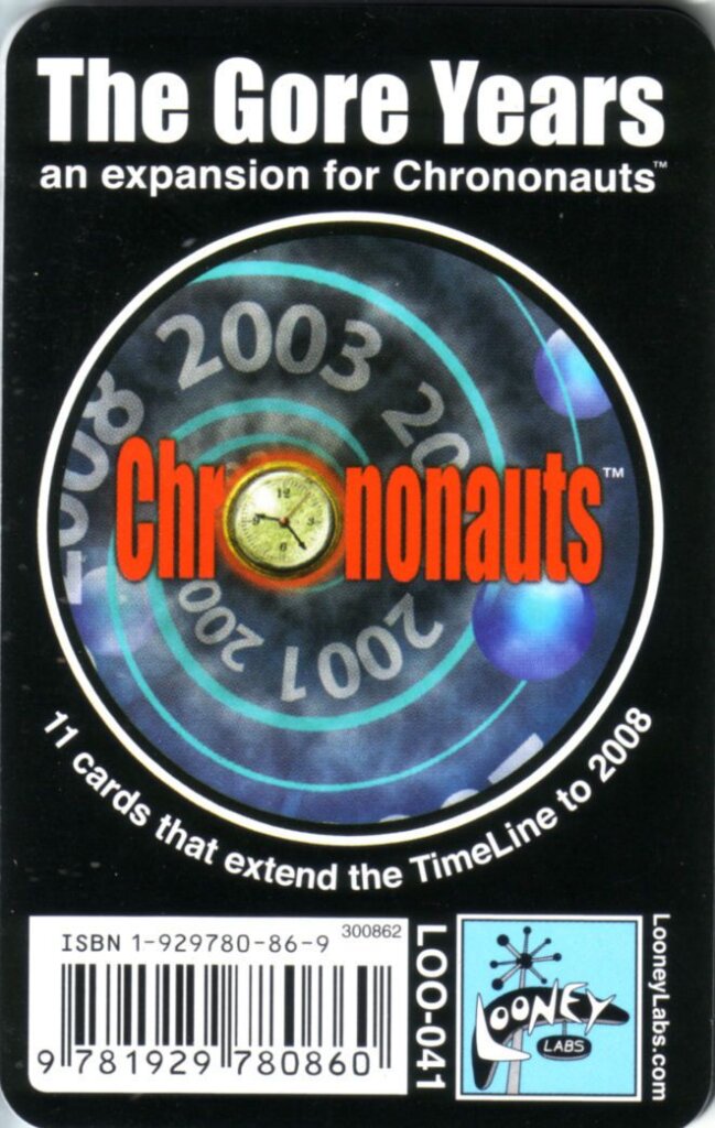 Chrononauts: The Gore Years board game cover